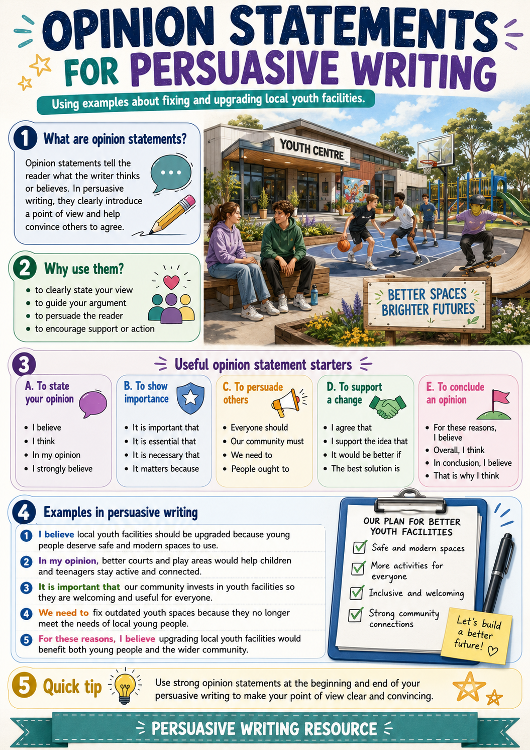 Opinion Statements for Persuasion